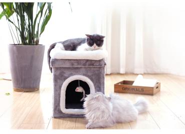 Großhandel B2B Katzenhaus Höhle Klettergerüst für Hauskatzen Klappbares Katzenbett